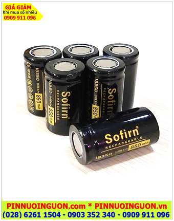 SOFIRN 18350; Pin sạc SOFIRN 18350 lithium 3.7v 850mAh chính hãng /Loại đầu BẰNG